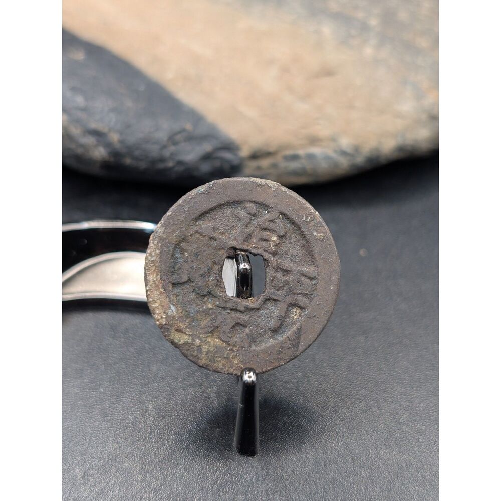 Ancient Chinese Cash Coin • Bronze Square‑Hole Type • Qing‑Era Style